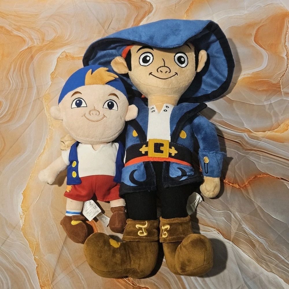 Disney Jake and the Never Land Pirates Plush Lot Jake Cubby Stuffed Dolls